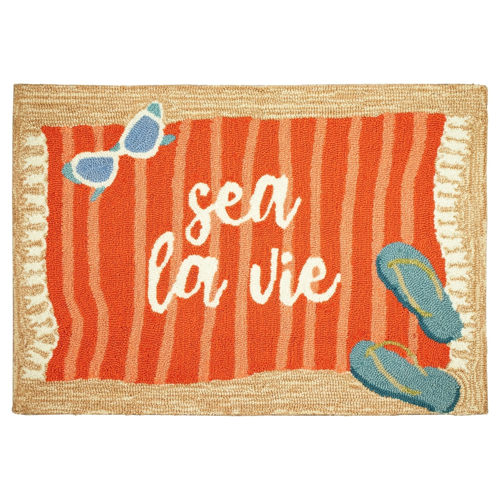 Liora Manne Frontporch Sea La Vie Indoor Outdoor Area Rug Natural Image 2