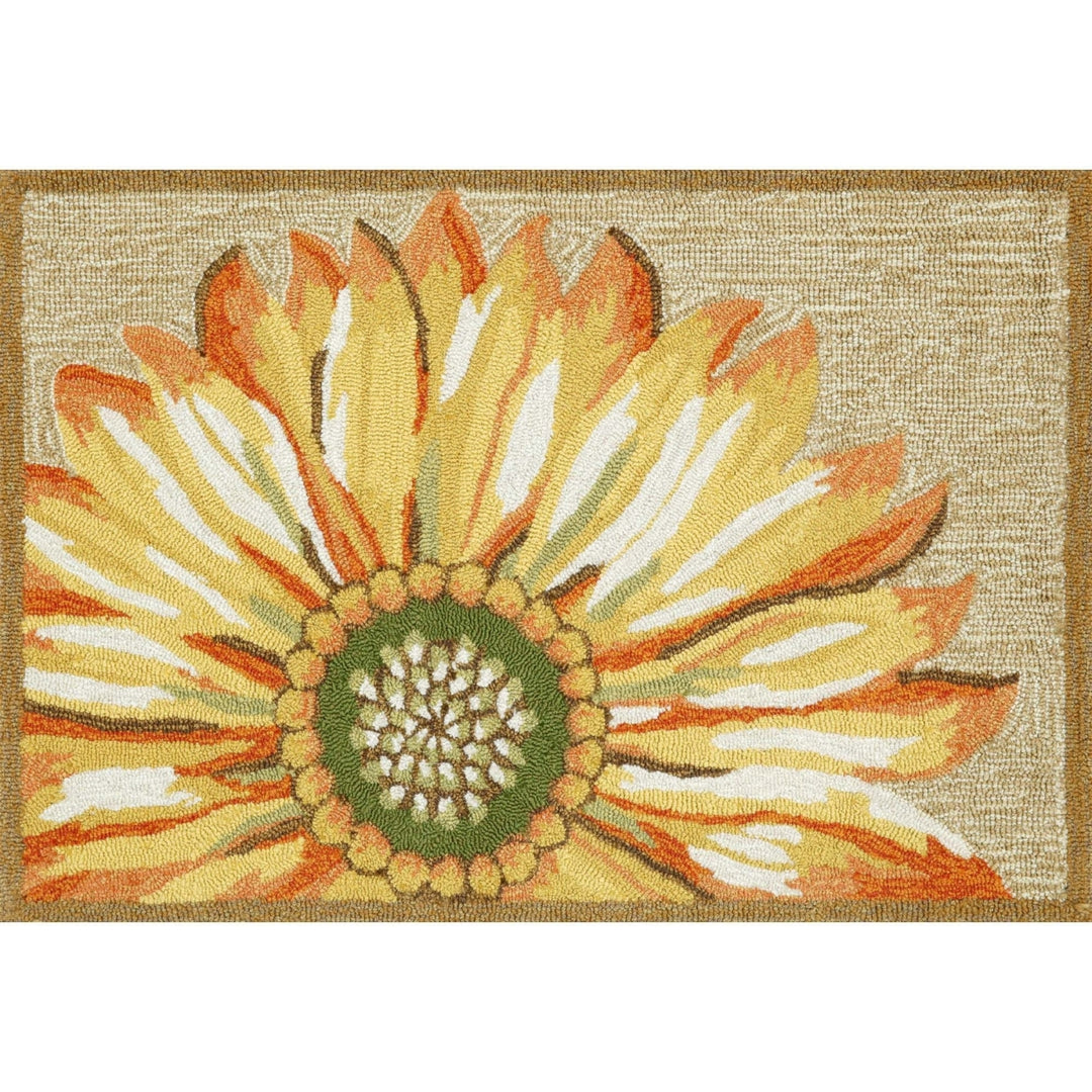 Liora Manne Sunflower Indoor Outdoor Rug Yellow 80% Polyester Fade Resistant Image 6