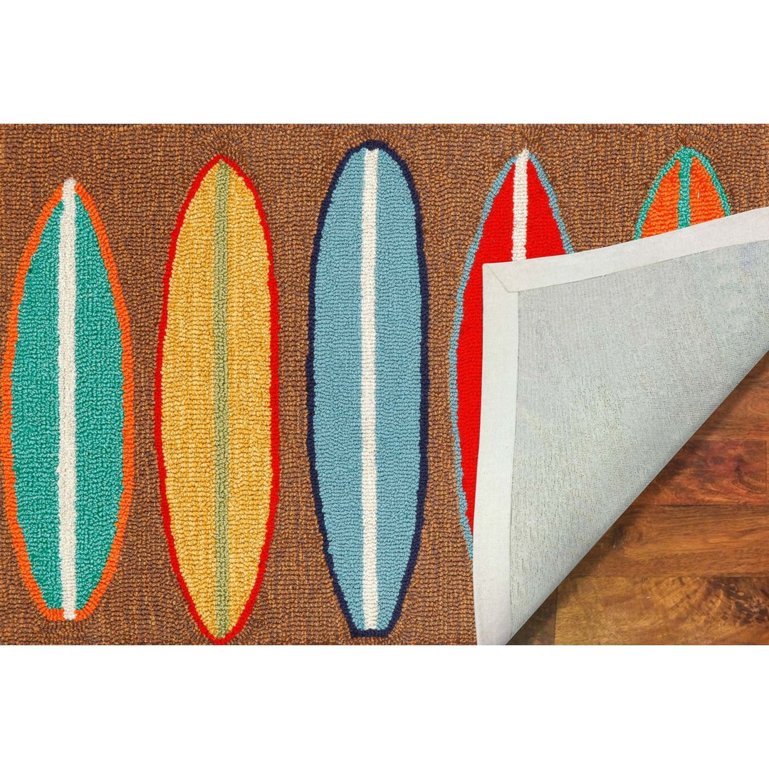 Liora Manne Frontporch Surfboards Indoor Outdoor Area Rug Brown Image 7