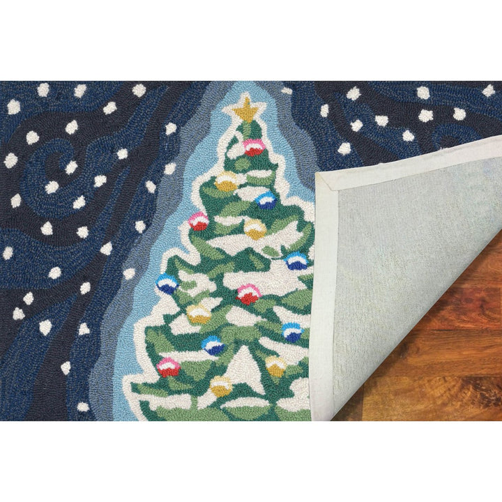 Liora Manne Xmas Tree Area Rug Indoor Outdoor Midnight 80% Polyester 20% Acrylic Image 6