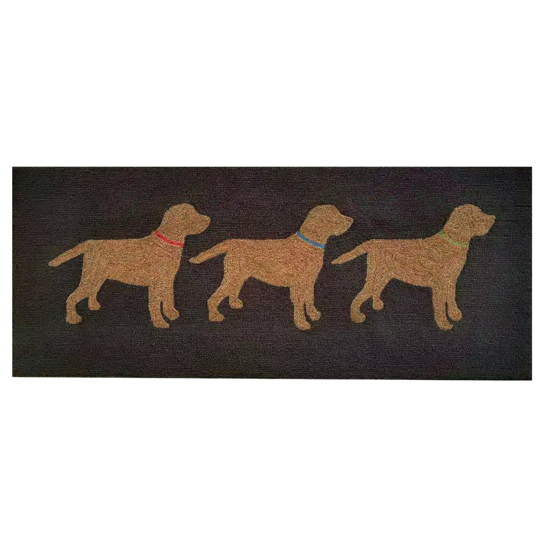 Liora Manne Yellow Labs Rug Indoor Outdoor Charcoal 80% Polyester Durable Image 4