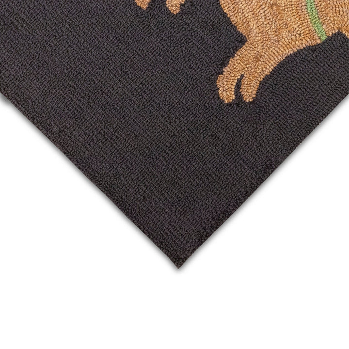 Liora Manne Yellow Labs Rug Indoor Outdoor Charcoal 80% Polyester Durable Image 6