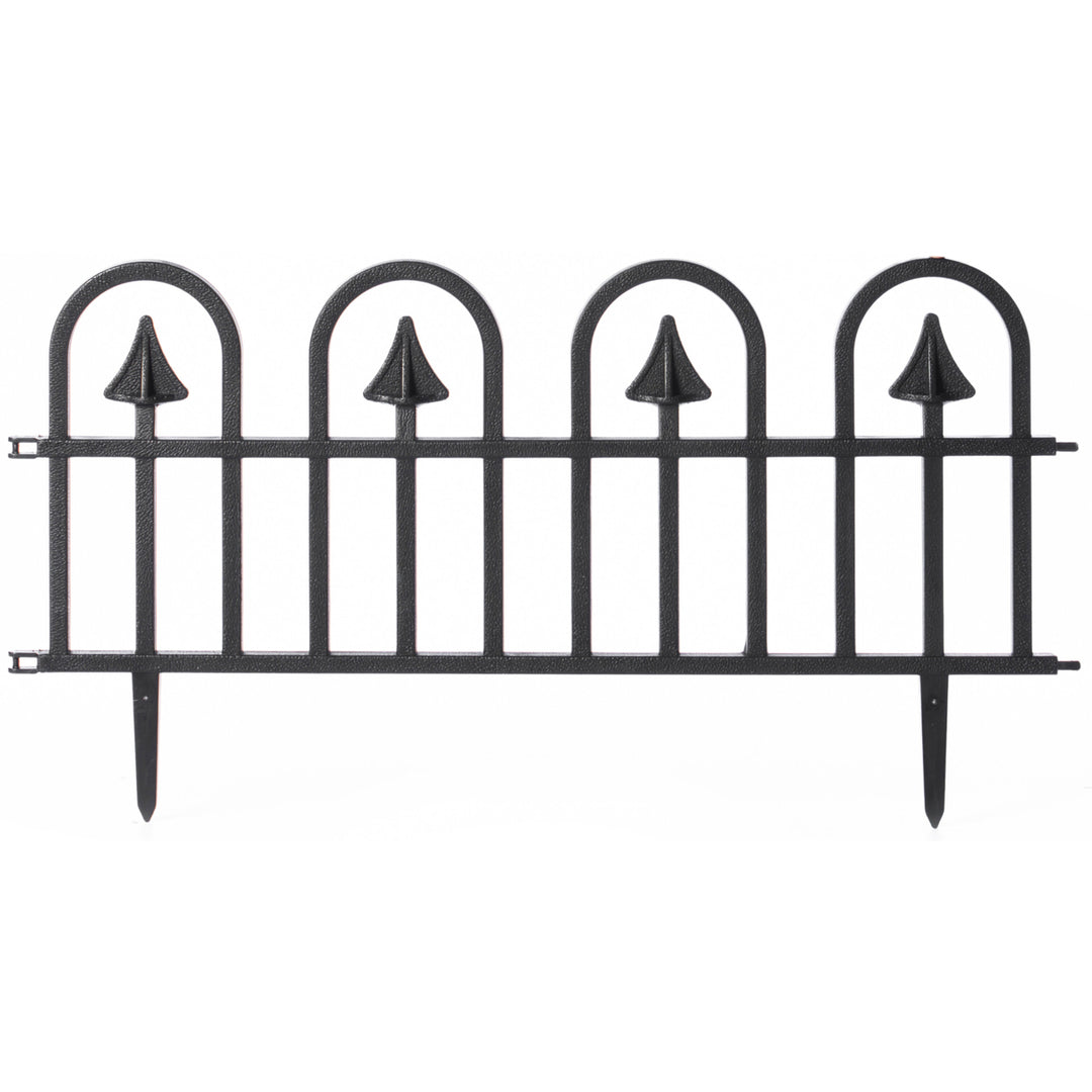 Vinyl Garden Edging Fence Durable Weather-Resistant Ornamental Lawn Border Panel Image 11