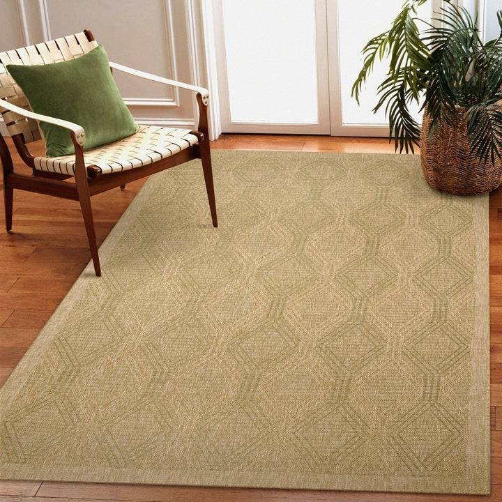 Liora Manne Sahara Links Indoor Outdoor Area Rug Green 100% Polypropylene 5x8 Image 1