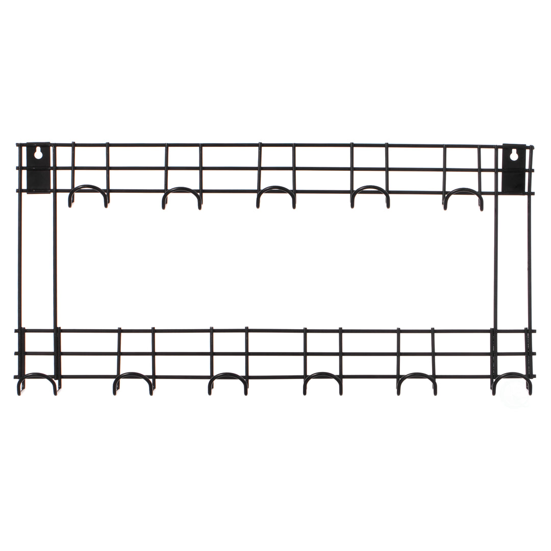 Wall Mount Garden Tool Rack Black Steel 26x12.75 Easy Assembly Garage Storage Image 5