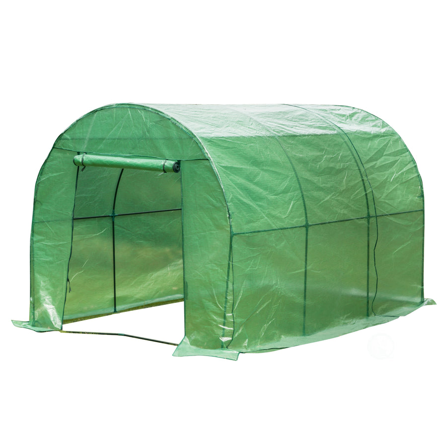 Green Portable Walk-In Greenhouse 80.75"x119.25" Waterproof Garden Hot House Image 1