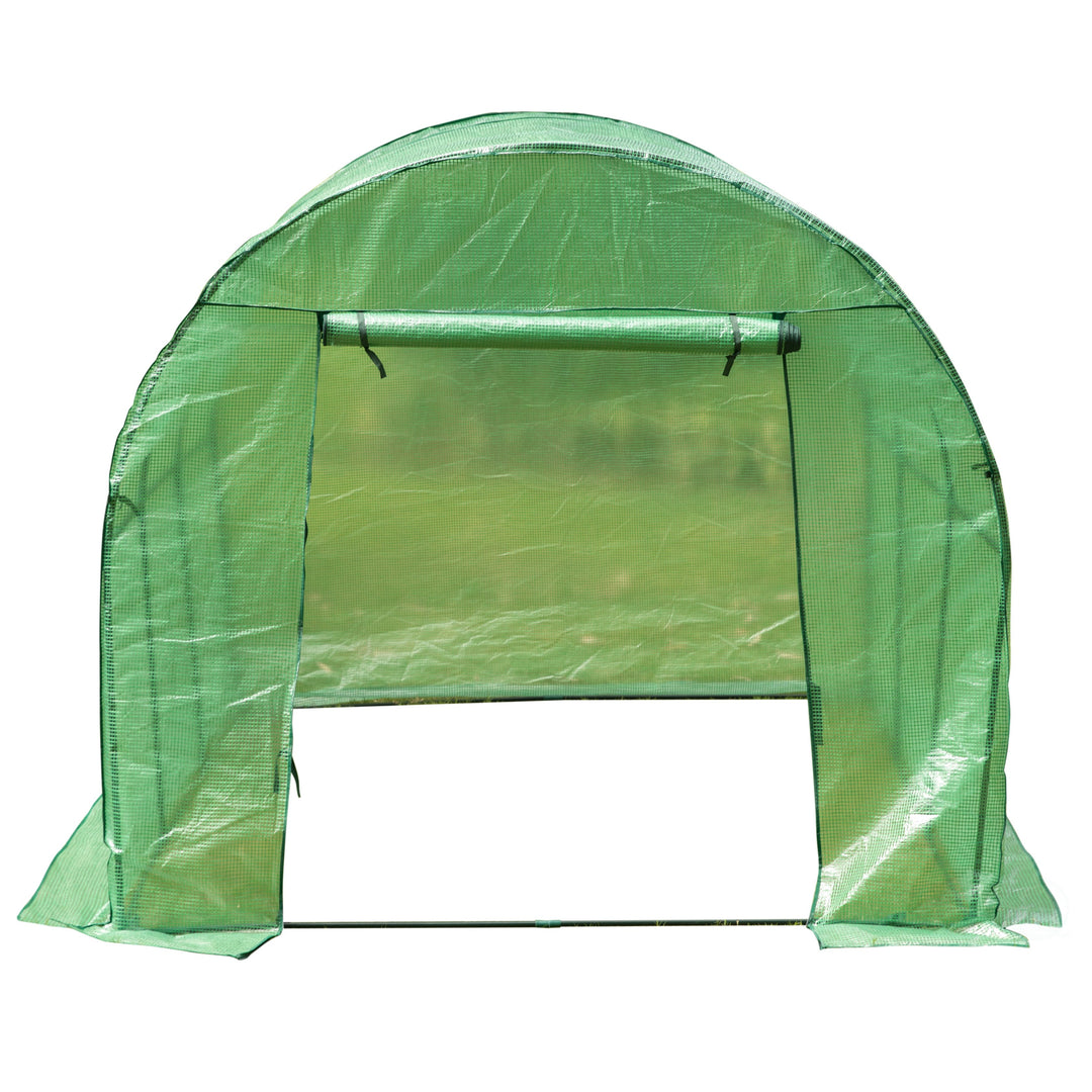 Green Portable Walk-In Greenhouse 80.75"x119.25" Waterproof Garden Hot House Image 2