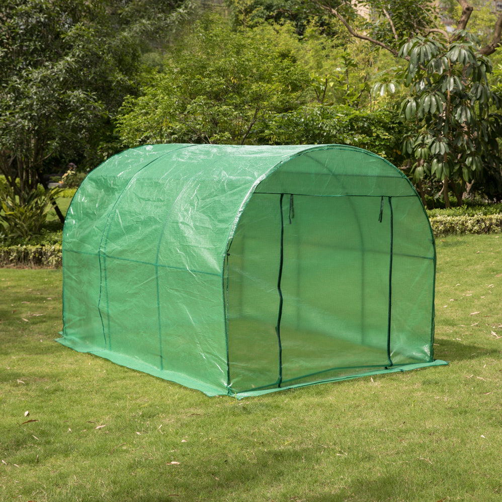 Green Portable Walk-In Greenhouse 80.75"x119.25" Waterproof Garden Hot House Image 4