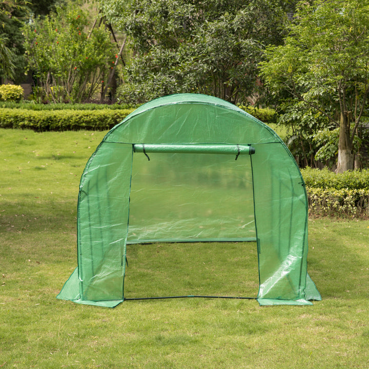 Green Portable Walk-In Greenhouse 80.75"x119.25" Waterproof Garden Hot House Image 5