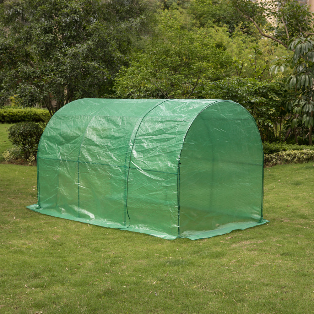 Green Portable Walk-In Greenhouse 80.75"x119.25" Waterproof Garden Hot House Image 11