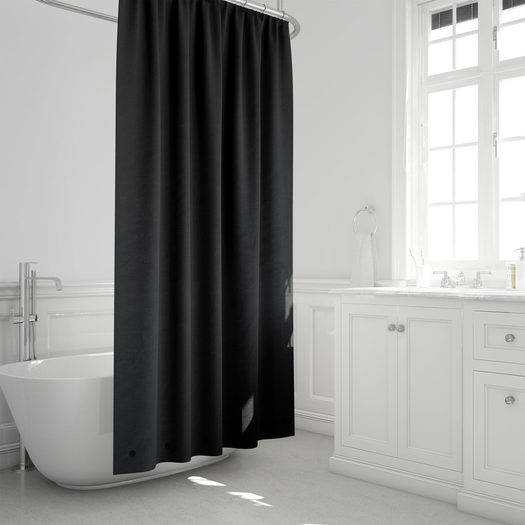 2-Pack: Magnetic Mildew Resistant Solid Vinyl Shower Curtain Liners Image 1