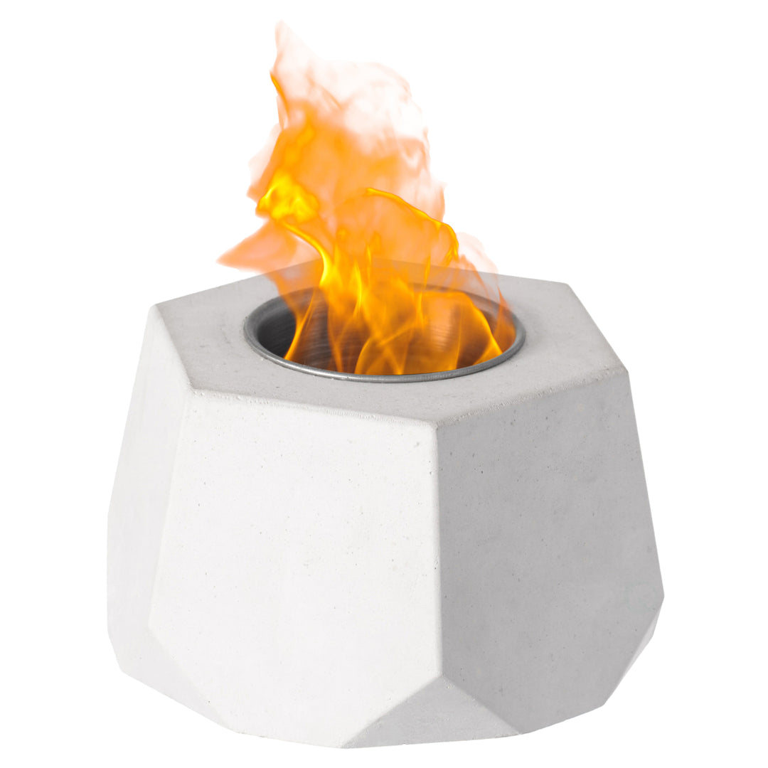 Mini Tabletop Fire Pit Rubbing Alcohol Indoor Outdoor Concrete Bowl Portable Image 3