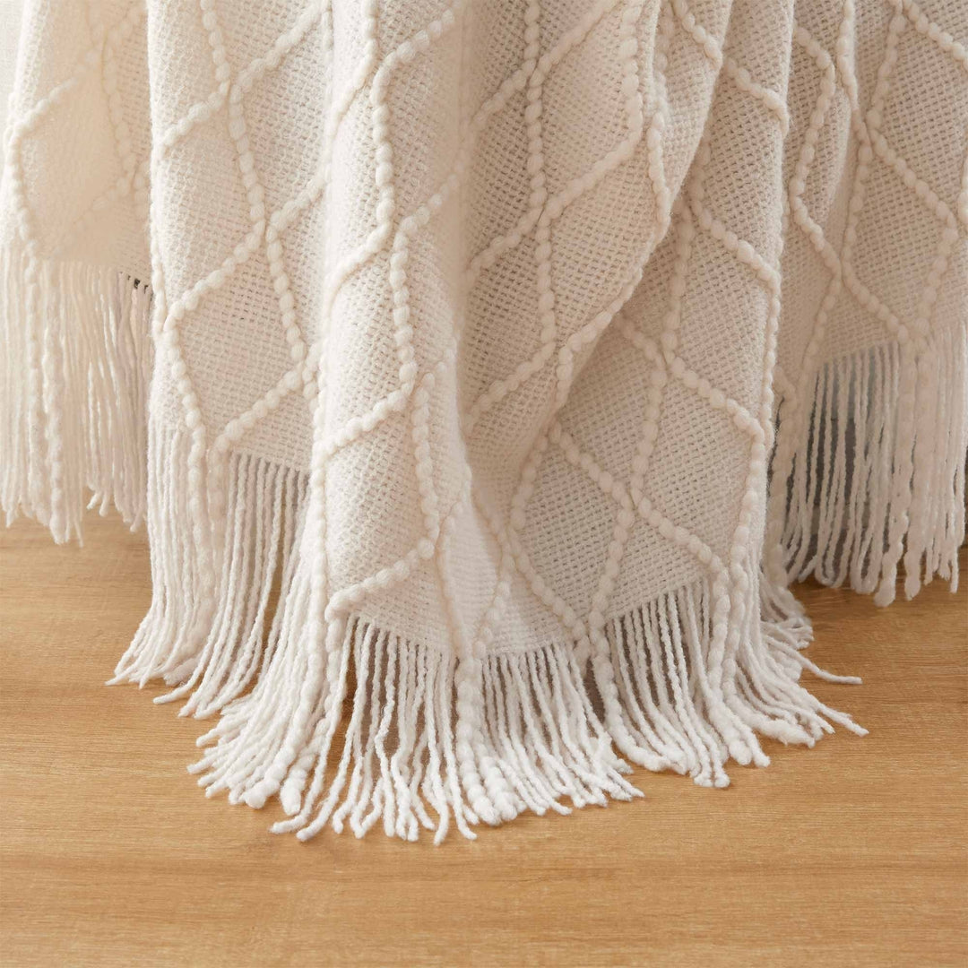 Ultra Soft Diamond Knit Throw Blanket 50"x60"-Cozy Family Deal-Buy 2 blankets and get 1 FREE of same color Image 6