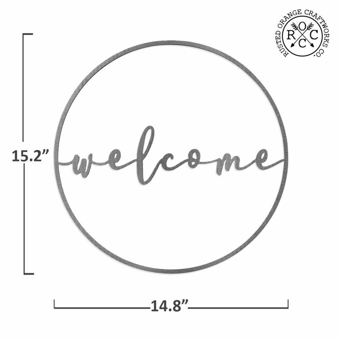 Welcome Circle Greeting - Welcome Home Outdoor Sign for Front Door Image 9