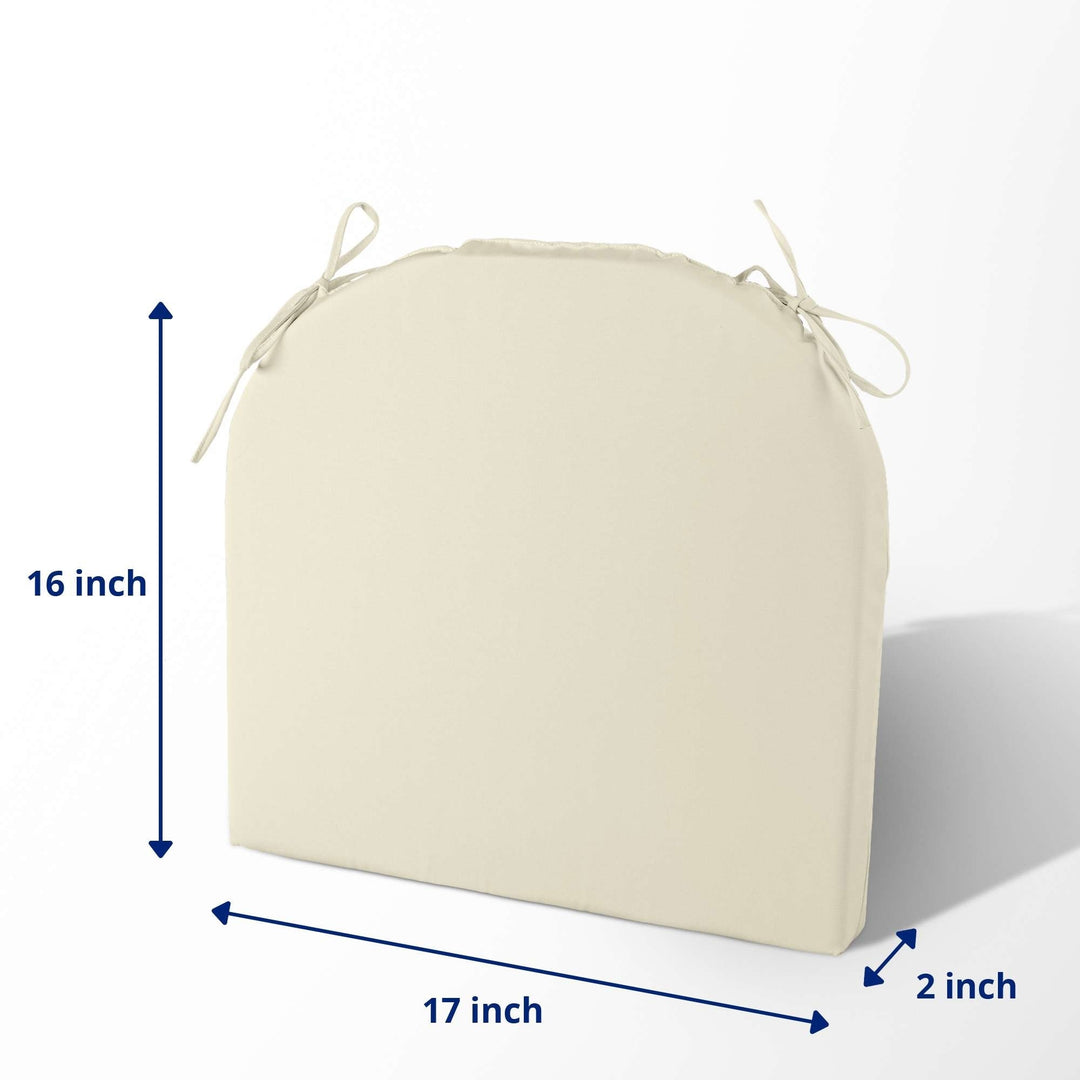 4 Pack Waterproof Ourdoor Seat Cushions High Density Foam Chair Pads with Ties Image 3