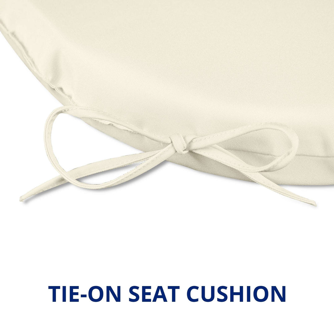 4 Pack Waterproof Ourdoor Seat Cushions High Density Foam Chair Pads with Ties Image 4