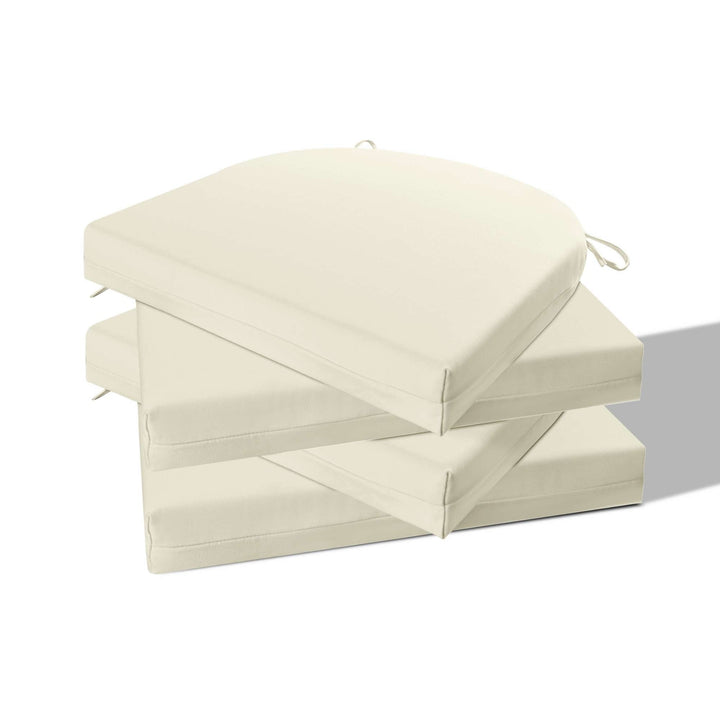 4 Pack Waterproof Ourdoor Seat Cushions High Density Foam Chair Pads with Ties Image 6