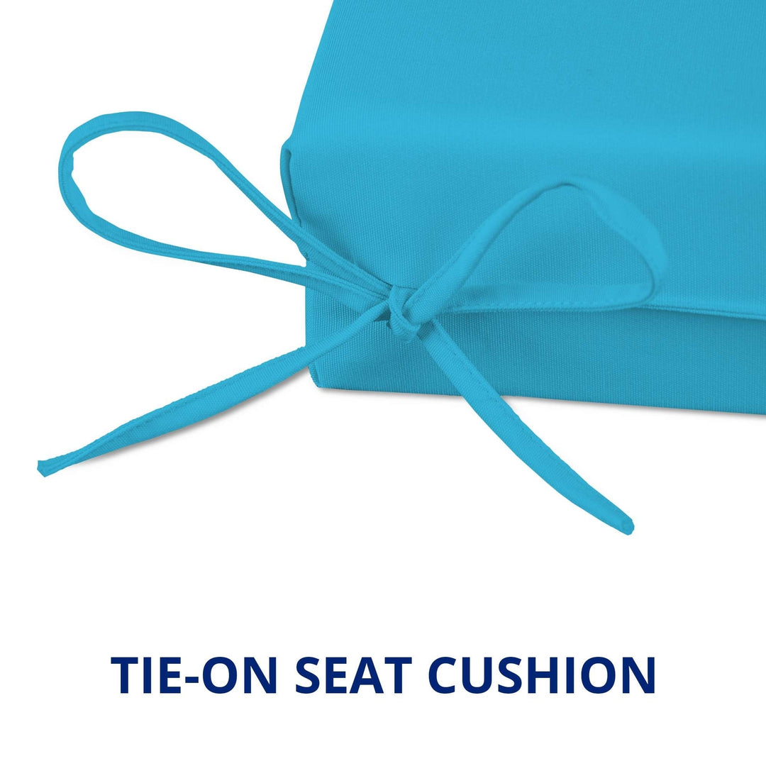 4 Pack Waterproof Ourdoor Seat Cushions High Density Foam Chair Pads with Ties Image 8