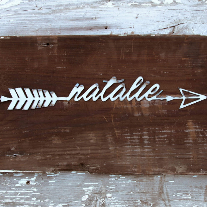 Cursive Arrow - Personalized Metal Name Sign for Image 5