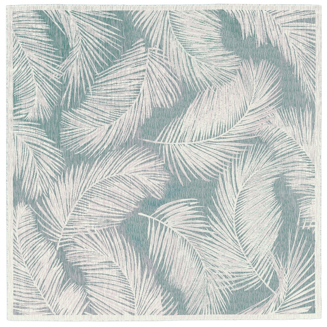 Liora Manne Carmel Fronds Rug Aqua Indoor Outdoor 100% Polypropylene 5x7 Image 8