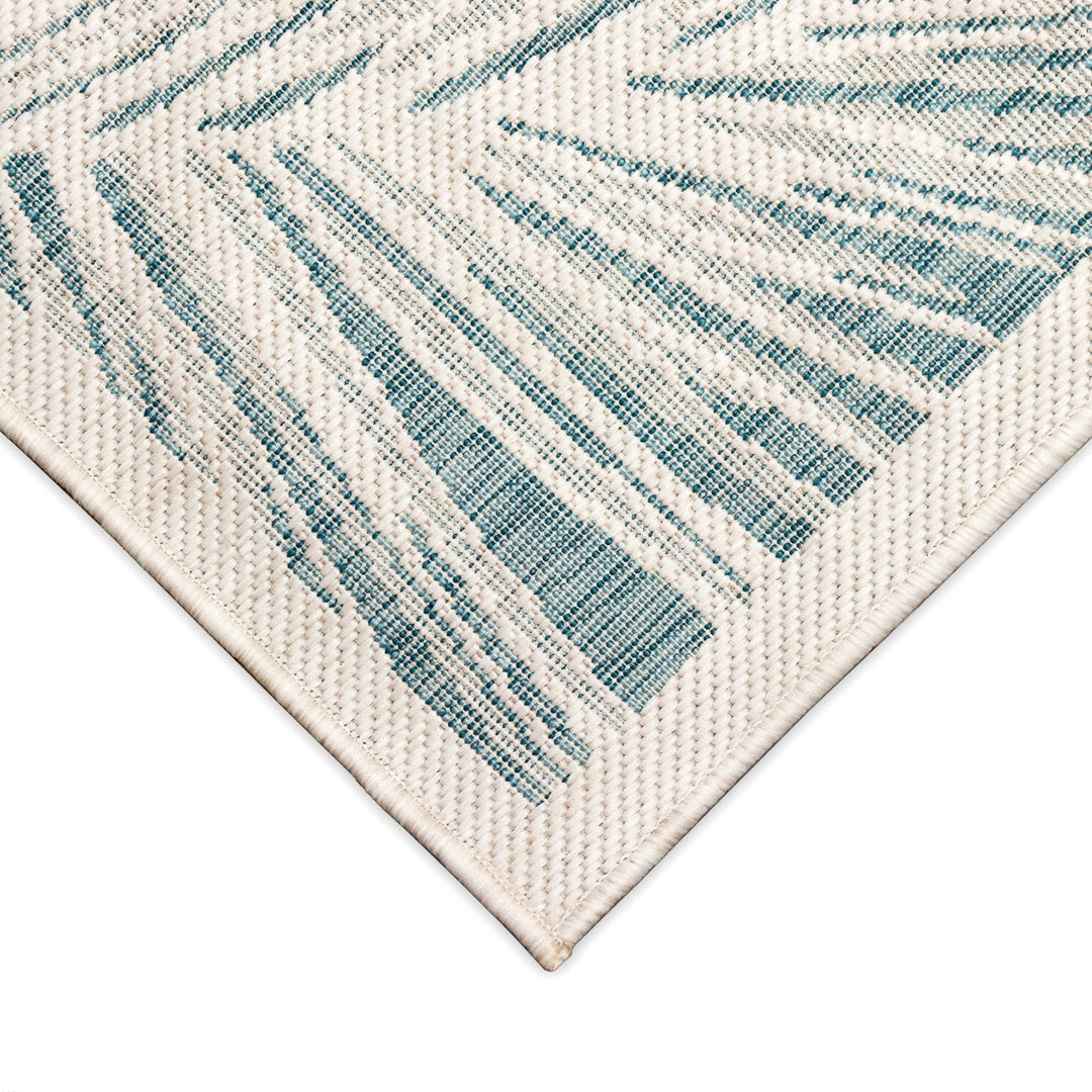 Liora Manne Carmel Fronds Indoor Outdoor Area Rug Aqua Image 12