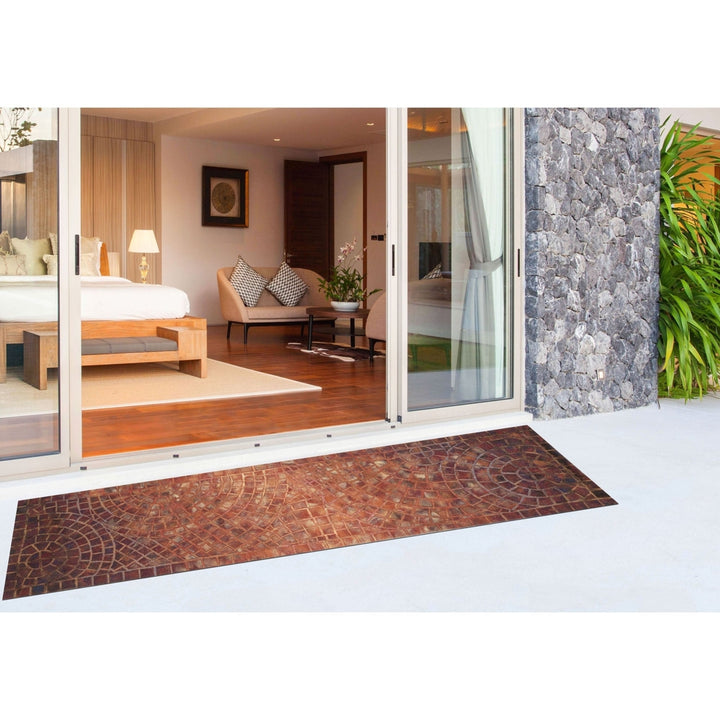 Liora Manne Visions V Arch Tile Indoor Outdoor Area Rug Red Image 9