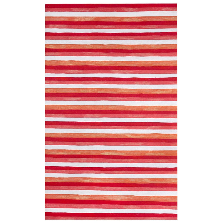 Liora Manne Visions II Painted Stripes Indoor Outdoor Area Rug Warm Image 5