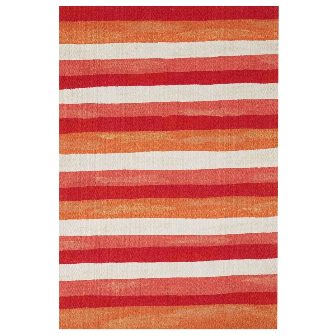 Liora Manne Visions II Painted Stripes Indoor Outdoor Area Rug Warm Image 10