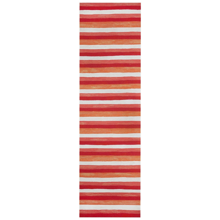 Liora Manne Visions II Painted Stripes Indoor Outdoor Area Rug Warm Image 11