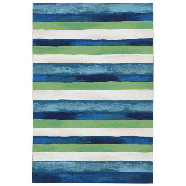 Liora Manne Visions II Painted Stripes Indoor Outdoor Area Rug Cool Image 9