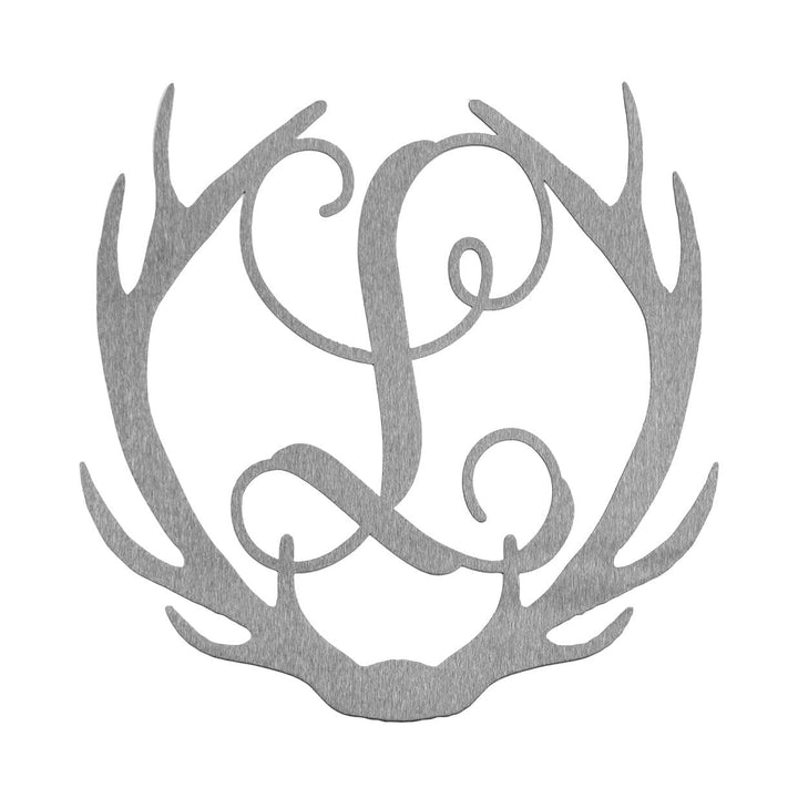 Antler Single Letter Monogram - Personalized Deer Antler Image 8