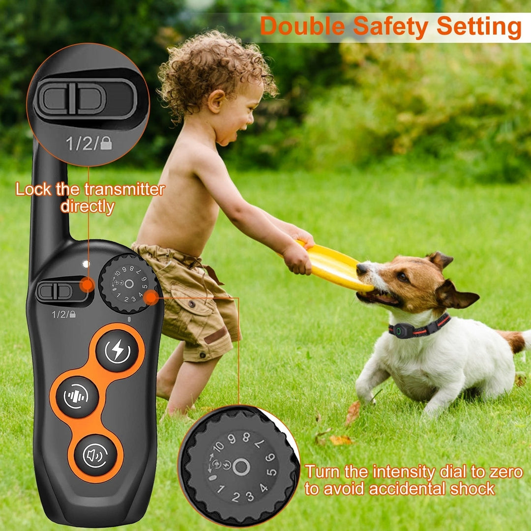 GPCT3613 Dog Training Collar with Remote Rechargeable Shock IPX7 Waterproof 10 Levels Image 4