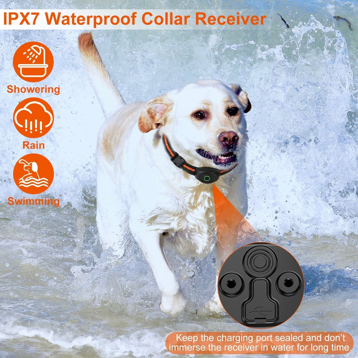 GPCT3613 Dog Training Collar with Remote Rechargeable Shock IPX7 Waterproof 10 Levels Image 6