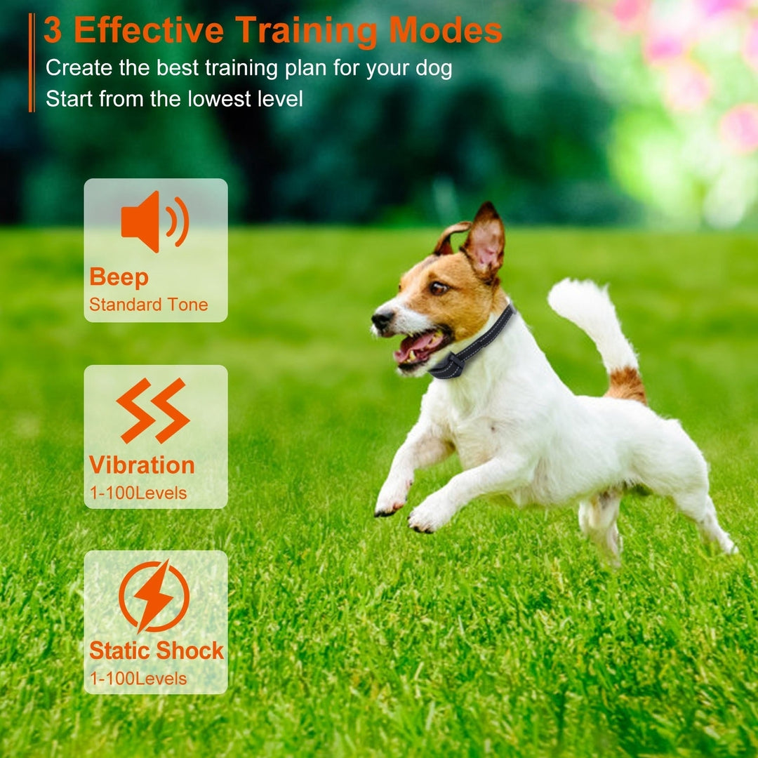 GPCT3617 Dog Training Collar 3280FT Waterproof Electric Shock Vibration Beep Image 2