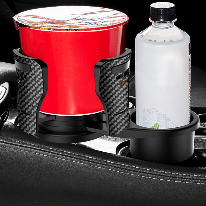 Universal Car Cup Holder Adapter Expander Adjustable Base Black ABS Multifunctional Image 7