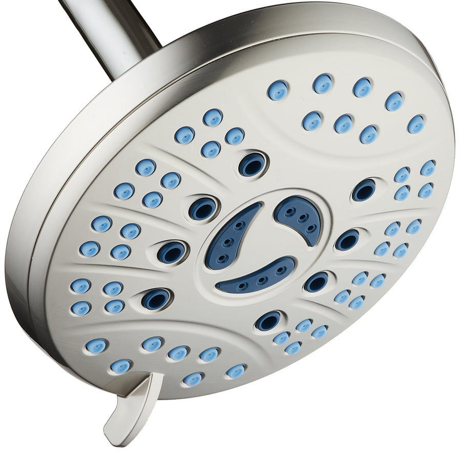 AquaCare AS-SEEN-ON-TV High Pressure 6-setting 6 inch Rainfall Shower Head with GermShield Antimicrobial Anti-clog Image 1