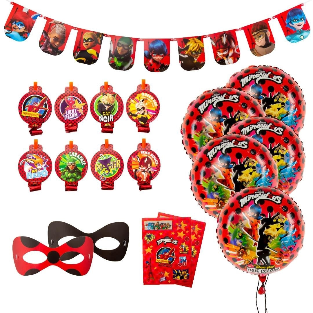 Miraculous Ladybug 8pc Party Blow Outs Blower Cat Nior Kids Favors Bag Gifts Supplies Mighty Mojo Image 5