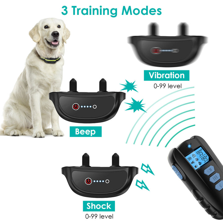 Dog Training Collar Remote Rechargeable Waterproof Adjustable for Large Dogs Image 2