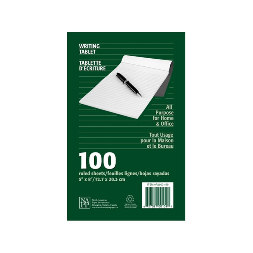 Ruled Writing Tablet 100 Sheet Image 1