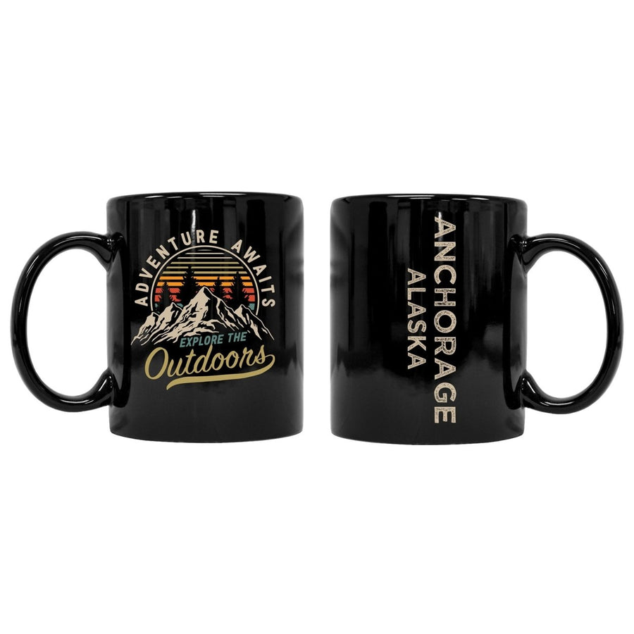 Anchorage Alaska Souvenir Adventure Awaits 8 oz Coffee Mug 2-Pack Image 1