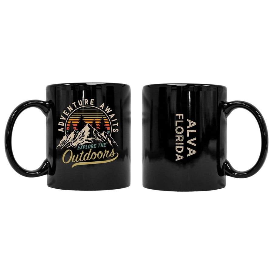 Alva Florida Souvenir Adventure Awaits 8 oz Coffee Mug 2-Pack Image 1