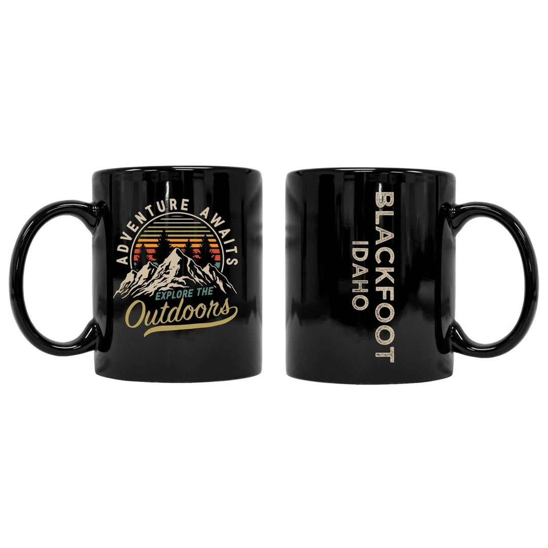 Blackfoot Idaho Souvenir Adventure Awaits 8 oz Coffee Mug 2-Pack Image 1