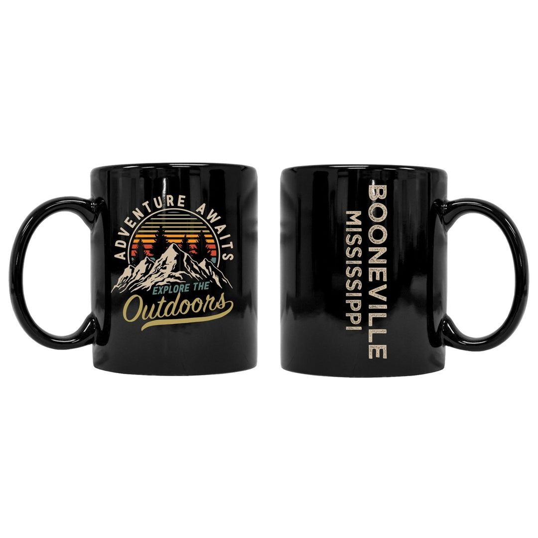 Booneville Mississippi Souvenir Adventure Awaits 8 oz Coffee Mug 2-Pack Image 1