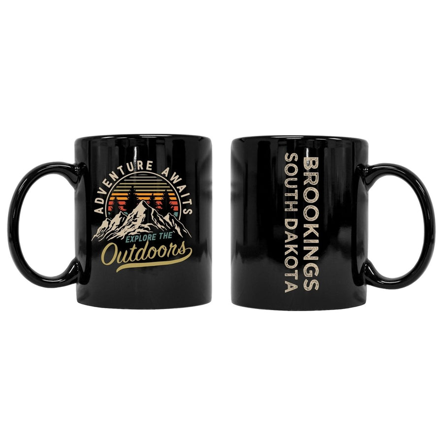 Brookings South Dakota Souvenir Adventure Awaits 8 oz Coffee Mug 2-Pack Image 1