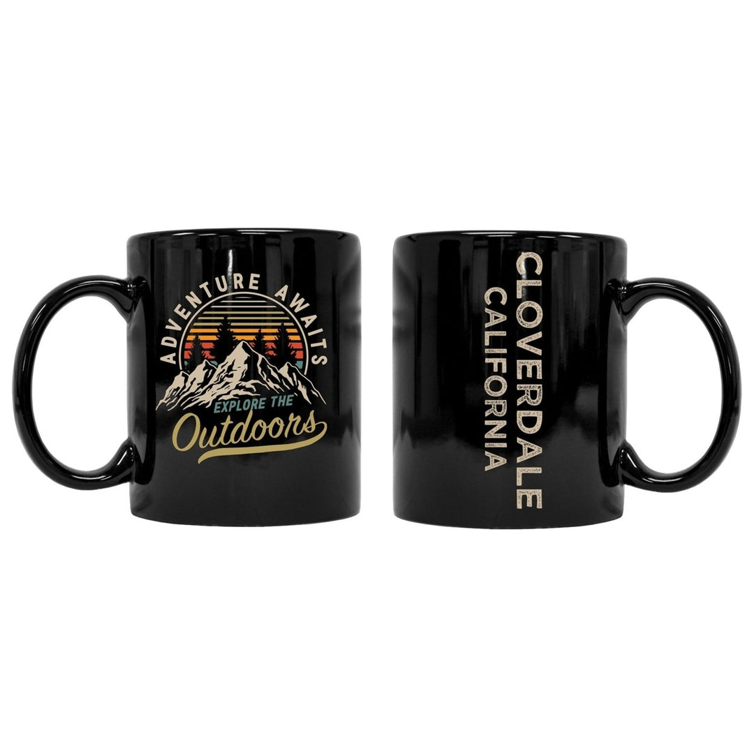 Cloverdale California Souvenir Adventure Awaits 8 oz Coffee Mug 2-Pack Image 1