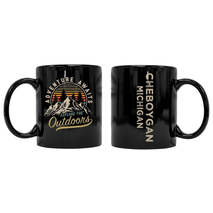 Cheboygan Michigan Souvenir Adventure Awaits 8 oz Coffee Mug 2-Pack Image 1