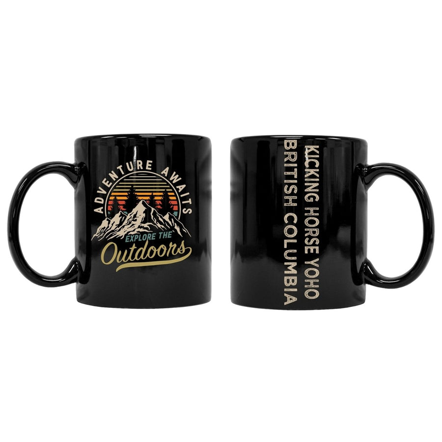 Kicking Horse Yoho British Columbia Souvenir Adventure Awaits 8 oz Coffee Mug 2-Pack Image 1