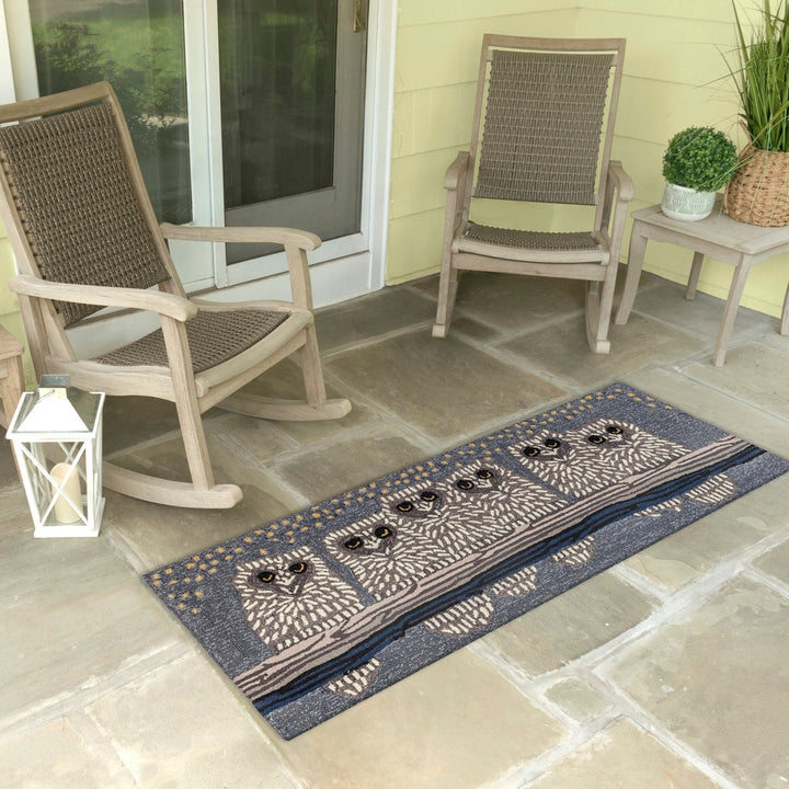 Liora Manne Area Rug Owls Indoor Outdoor 80% Polyester Weather Resistant 5x8 Image 3