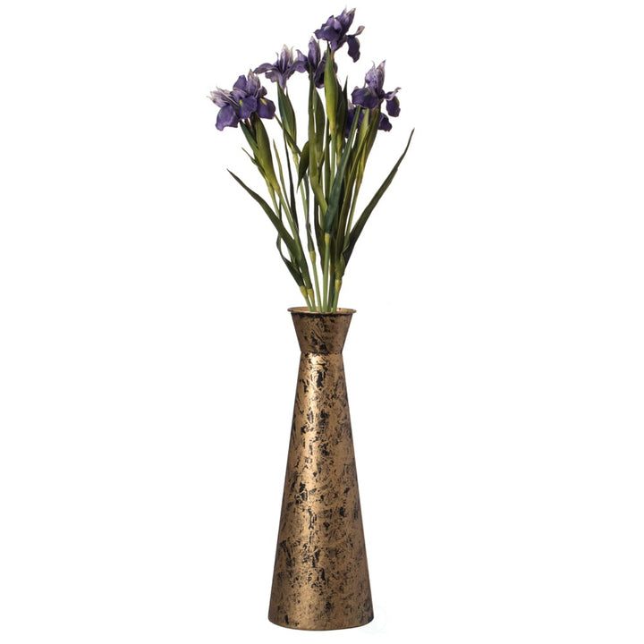 Brushed Metal Floor Vase Modern Decorative Straight Design Entryway Living Room Image 3