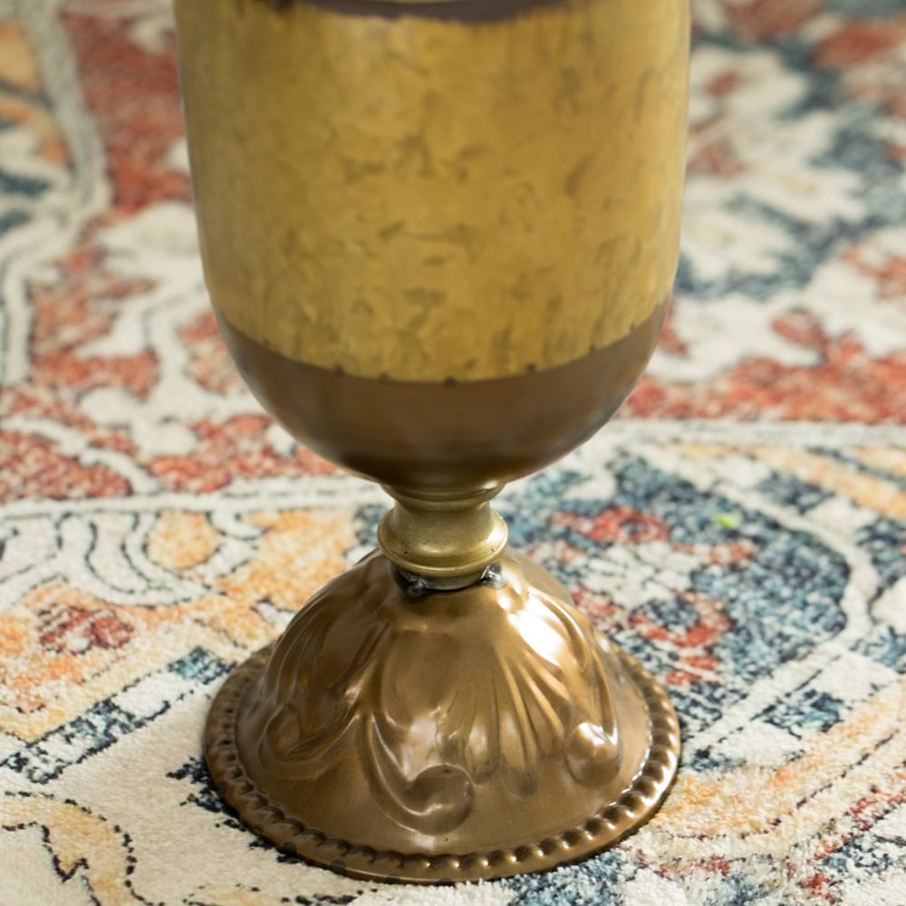 Decorative Antique Style Metal Jug Floor Vase with 2 Handles - Vintage Inspired Rustic Design for Entryway, Living Room, Image 10